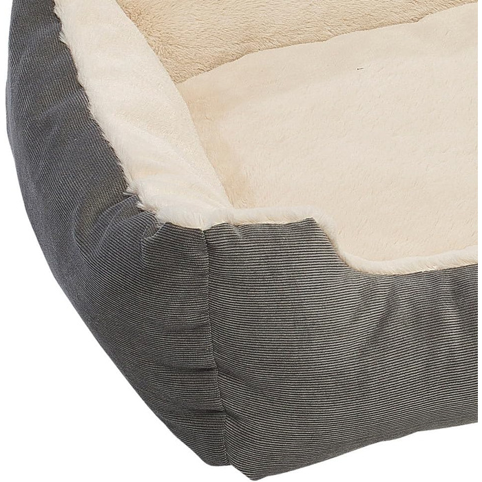 Крісло-ліжко для собак та котів, 60x50 см, бежеве - м'яке, з бортиком