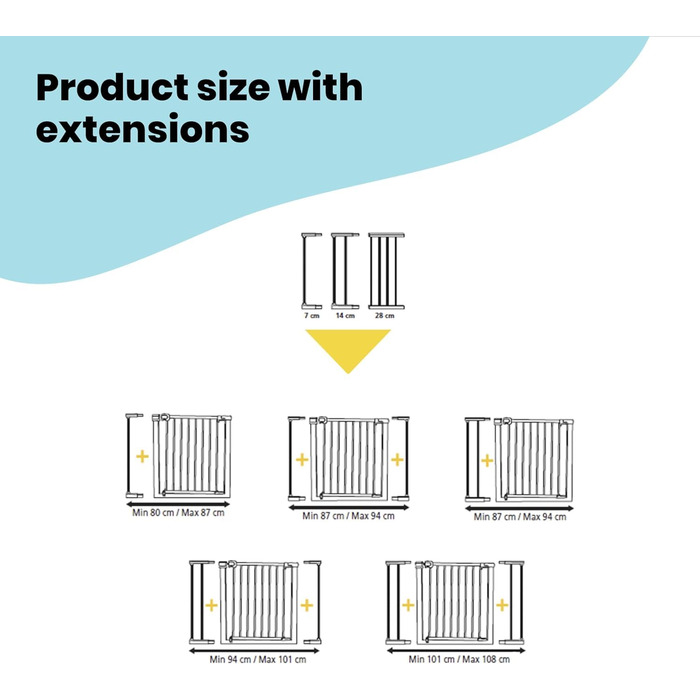 Захисні ворота для дітей Safety 1st Easy Close Wood, автоматичне закриття, без свердління, 73-80 см (розширюються до 136 см), білий