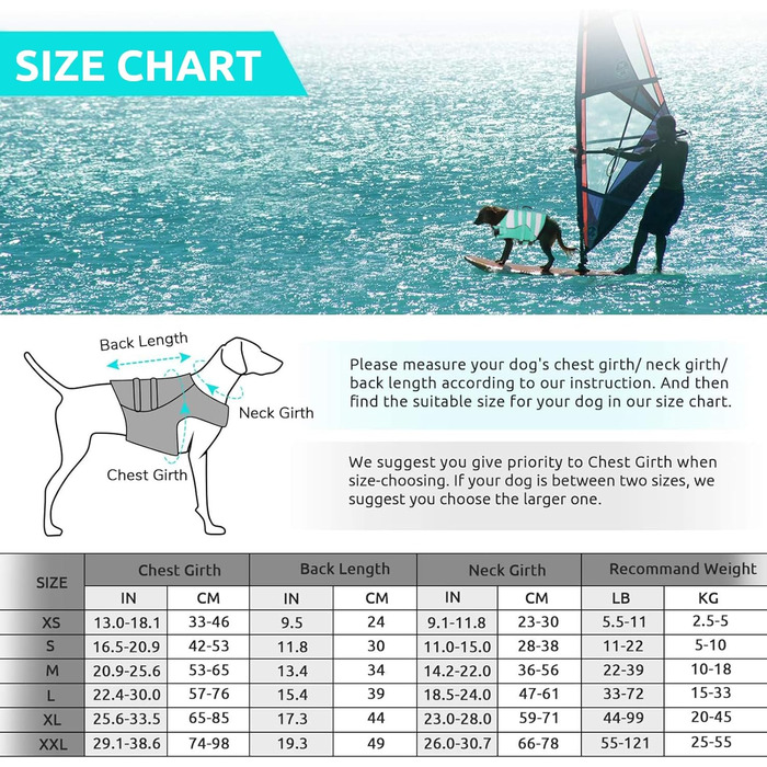 Рятувальний жилет для собак ASENKU - спортивний стиль, регульований, для дзерка, чихуахуа, французького бульдога, лабрадора (XXL, зелений)