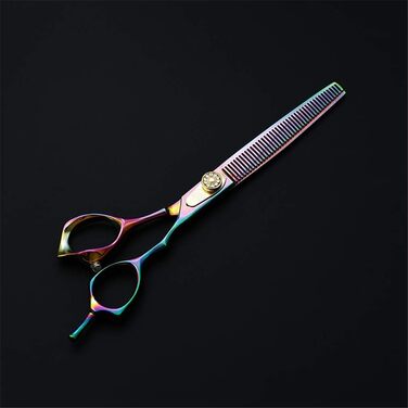 Набір ножиць для грумінгу домашніх тварин 7.0 дюймів, професійні ножиці з нержавіючої сталі для собак, ножиці для розрідження шерсті, легкі та гострі, для грумін-салонів