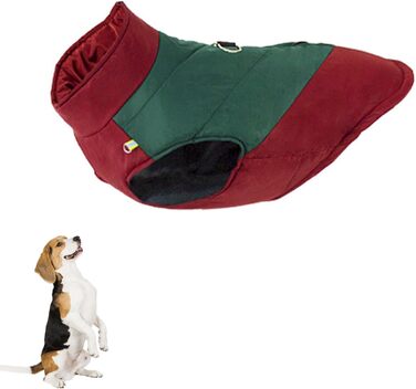 Водонепроникна зимова куртка для собак, тепла рожна куртка для тварин, середнього розміру пуховик для собак з D-порогом (XL, червоний)