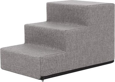 Сходинка для собак і котів Tiertreppen - пандус для маленьких собак і котів, 3 сходинки, сірий, висота 30 см