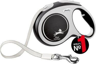 Рулетка для собак Flexi Comfort L, 5 м, чорна (до 60 кг)