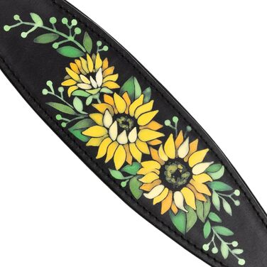 FAVPET Нашийник для собаки з м'якої шкіри з QR-кодом, широкий, для грейхаундів, віппетів, салюкі, лурджерів, галгу, поденко (XS, соняшник)