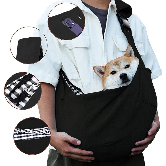 Сумка-кенгуру для собак, переноска для маленьких собак | Регульована сумка для собак, зручна для подорожей, безпечна
