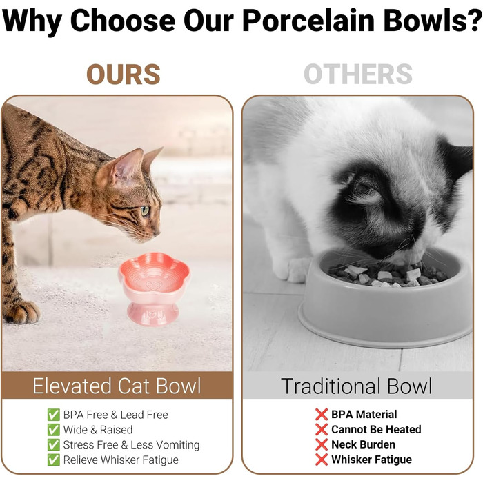 Антишвидкісний набір для собак, миска для їжі для котів та маленьких собак, керамічна миска (Morgenblüte) (Sanfte Liebe)