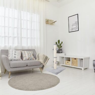 Дім-кігтеточка для великих котів Dimaka, 86 см, з іграшкою, сірий колір