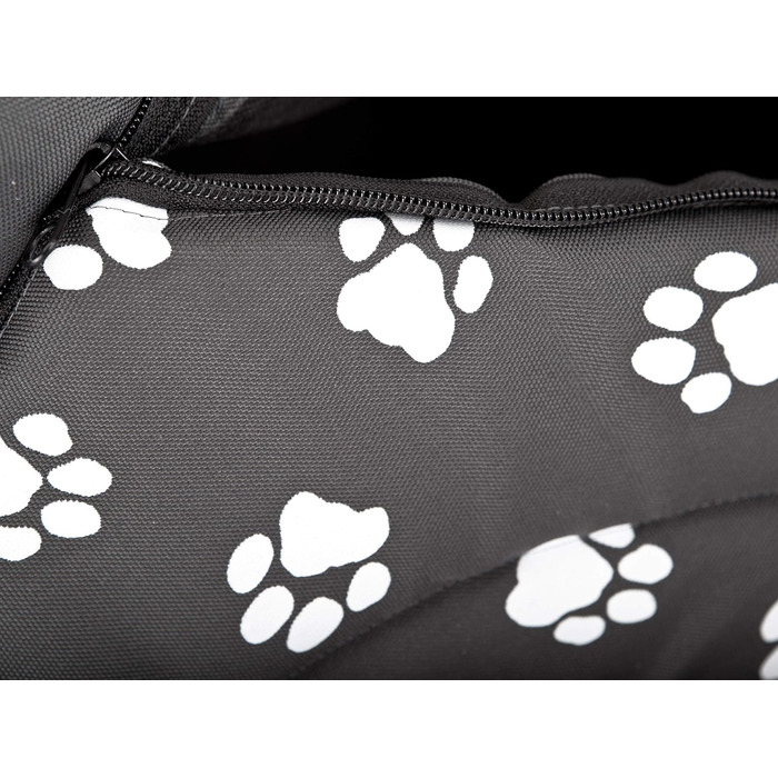 Будка для собак, лежанка для собак, хатинка для котів, мітка M - 44x38 см сіра з лапами, лежанка для собак, хатинка для котів, мітка M - 44x38x45 см сіра з лапами