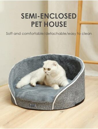 Ортопедичний лежак для котів та собак Dear Darling з memory foam, антрацит, великий