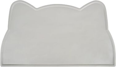 Килимок для котячого корму, силіконовий, неслизький, вологостійкий, сірий