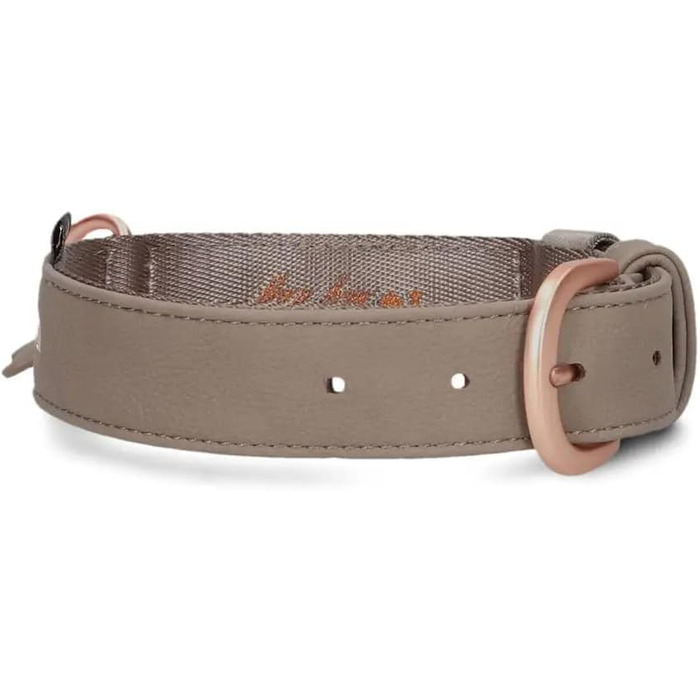 Нашийник для собак ZWEI Leo LE15 з якісної штучної шкіри, регульований, для середніх та великих собак, обхват шиї 37-50 см, колір капучино