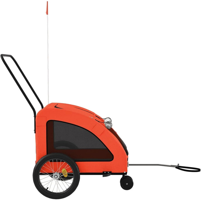 Причіп для собак Robuster Oxford, залізний, з ПВХ, вантажопідйомність 45 кг, Model93989 (Помаранчевий, 68 x 137 x 72 см)