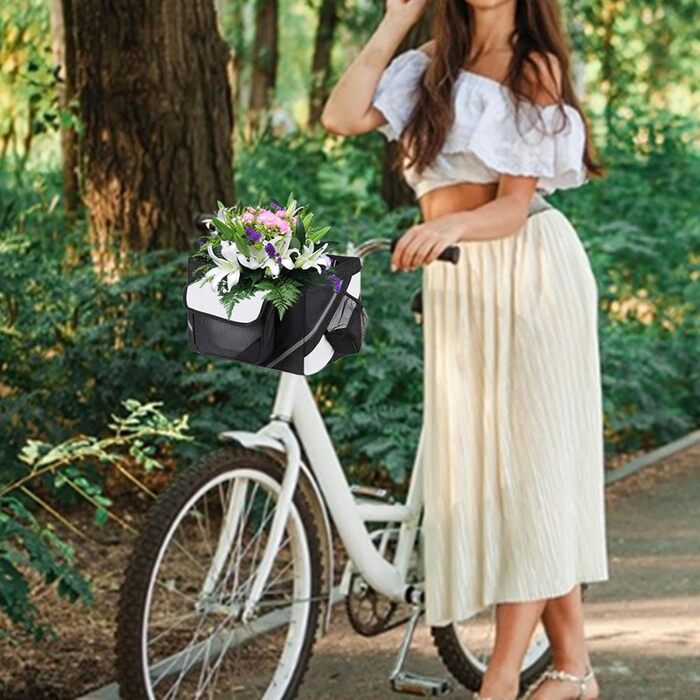 Переноска для собак на велосипеді: зручна та дихаюча сумка-переноска для маленьких собак та котів, чорного кольору. Підходить для прогулянок, пікніків та їзди по горах. Зроблена з оксфордської тканини.