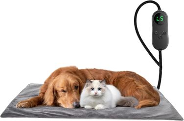 Кішечковий та собачий килимок-грілка, 45*45 см, 5 таймерів та 6 температурних режимів, вологостійкий, для цуценят/собак/кішок/кроликів (L)