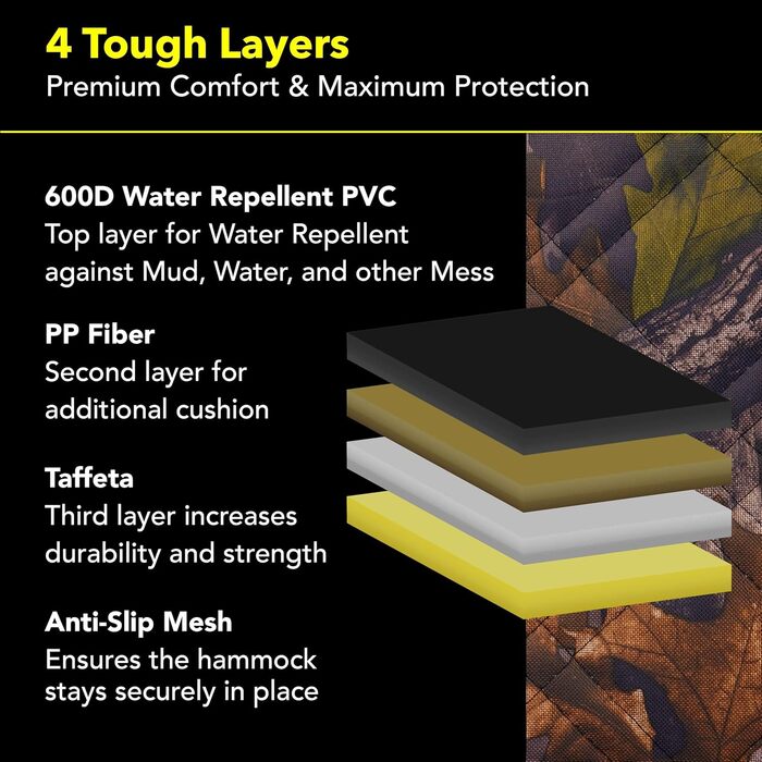 Захисний чохол на сидіння для собак Meadowlark - Браун/Камуфляж, стандартний (54' x 58' L)