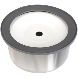 Миска для води для собак Yonphy 3L: Без розливання, з нержавіючої сталі, миска для води та корму, для собак та котів (сіра)