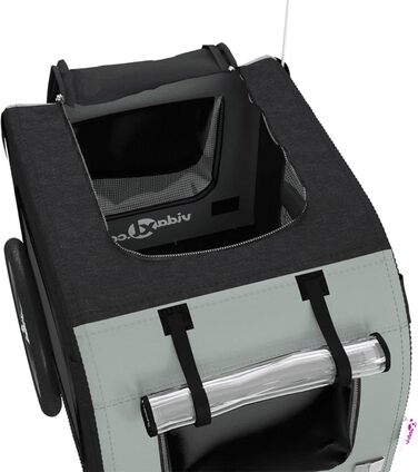 Причіп для велосипеда Gecheer для собак, чорний, з оксфордської тканини та сталі, вантажопідйомний, транспортний (125 x 64 x 66 см)