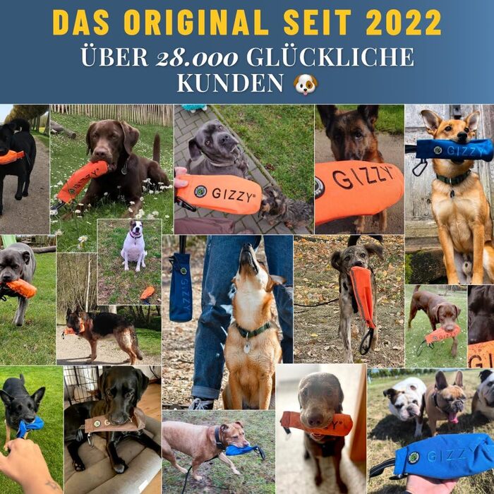 GIZZY® Оригінальний Futterdummy для собак: міцний мішечок для їжі для всіх порід, тренування з ласощами, допоміжний інструмент для дресирування собак, аксесуари для собак (жовтий)