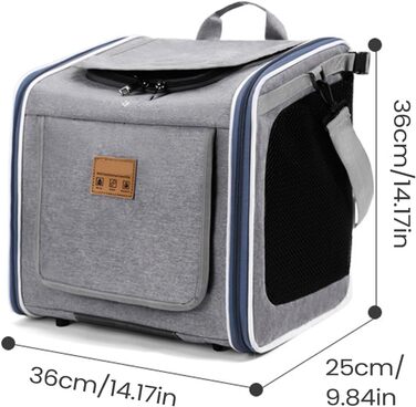 Фарбована сумка-переноска для тварин на велосипед, дихаюча, портативна – кошик для собак та котів – для прогулянок, подорожей, активного відпочинку, безпеки, сімейних поїздок