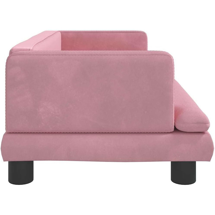 Килимок для собак VidaXL, м'який лежак для тварин, лежанка-софа для маленьких собак, котів, штучна шкіра (80 x 45 x 30 см, Рожевий)