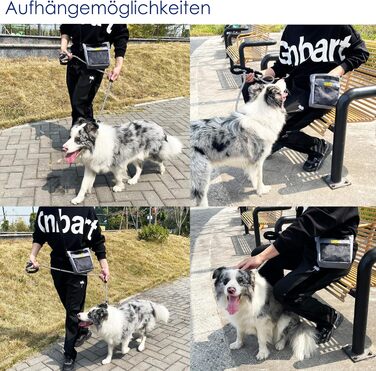 Сумка для ласощів для собак, багатофункціональна сумка для прогулянок з силіконовим кишеньком, мішок для корму для дресирування собак та дозатор ласощів, ідеальна для активного відпочинку на вулиці (Чорний 4 чашки) (6. Сірий 4 чашки)