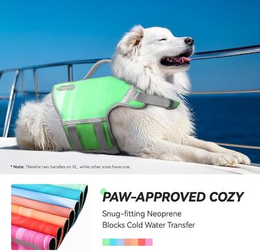 Жилет рятувальний для собак VIVAGLORY Neoprene, L, блакитний. Жилет для плавання, допомога у воді, комфортний та легкий.