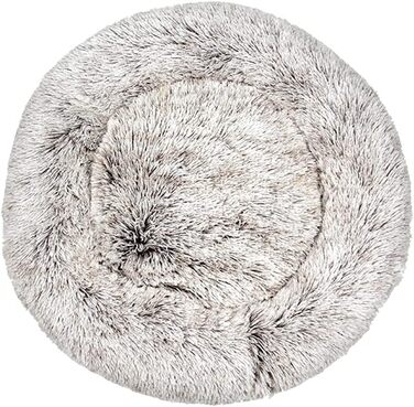 Кругле ліжко для собак та котів Chickw1, тепле м'яке ліжко-донат, зручне та миється, неслизька база, підходить для маленьких, середніх та великих собак (50см, колір: градієнт коричневого)