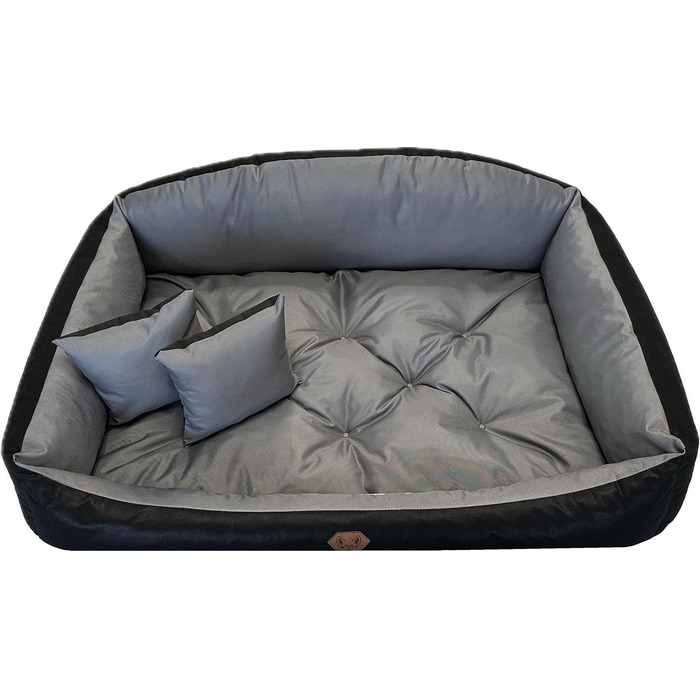 Ортопедичне ліжко для собак Dogs4Life: м'яке, миється, для собак маленьких, середніх та великих (S-XXL, сірий)