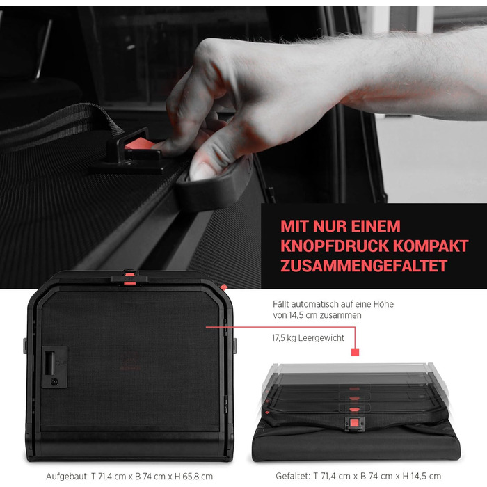 Транспортна переноска для собак 1one1 Origami Medium | Алюмінієва переноска для собак в авто | Складана переноска для собак з тестуванням на авіакатастрофи | Переноска для собак з алюмінію та текстилю до 45 кг