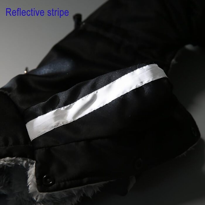 Чорний теплий зимовий куртка-комбінезон для собак Izefia, бавовна, для маленьких та середніх собак, XXL (довжина спини 37 см)