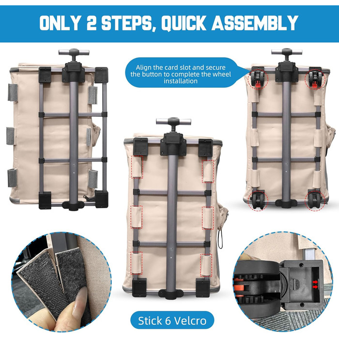 Переноска для котів велика, для 2 котів, складна, на колесах, знімні відділи, з іграшкою-пір'ям та ремінком, бежева