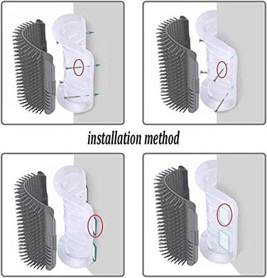 Щітка для котів 3-в-1: масажер, гребінець для короткої та довгої шерсті, щітка для догляду за обличчям, масажний кулястий інструмент для котів