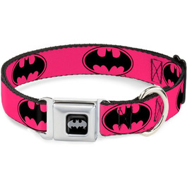 Ошийник для собак Buckle-Down BMA Batman, чорний/срібний