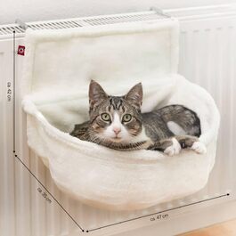 CanadianCat Company лежак для котів на радіатор, білий, з регульованими кріпленнями