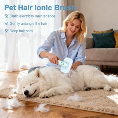Самоочисна щітка для видалення шерсті | Щітка для собак, що самостійно очищується | Інструмент для догляду за шерстю котів та домашніх тварин, що розплутує та масажує | Дружній до шкіри