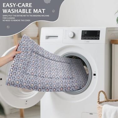 Ортопедичне ліжко для собак BVAGSS, миюча підстилка для собак, плюшева подушка для собак. М'яке та тепле ліжко для собак маленьких, середніх та великих порід, з неслизьким дном. Розмір 60x45 см, колір Blue Star