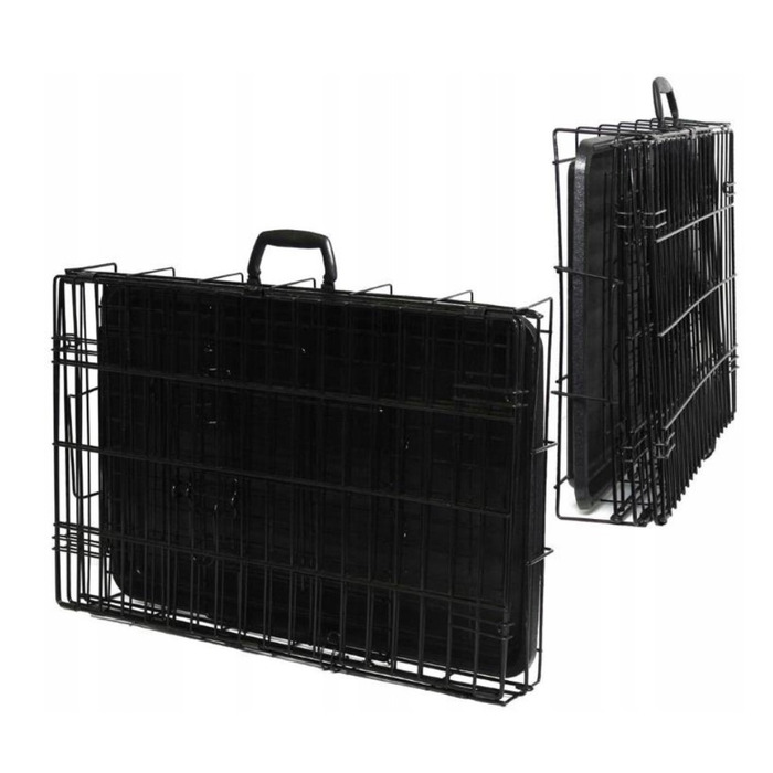 Металевий транспортний клітка-вольєр для собак Anytech, 121x74x82 см, розмір XXXXL