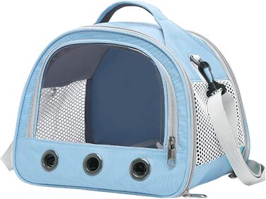 Переносна сумка-переноска для птахів Vogeltransport - Легка, дихаюча сумка для папуг, хом'яків та інших дрібних тварин (Світло-блакитний)