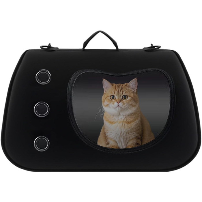 Сумка-переноска для собак та котів, чорна | Зручна, легка, для подорожей, пікніків, кемпінгу