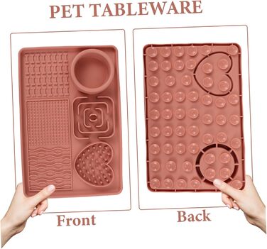 Гумова килимок для собак з присосками, неслизький, великий, силіконовий, для повільного годування, аксесуар для цуценят та собак
