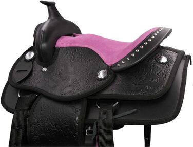 Дитячий ковбойський сідло AMKA DE ROSA чорний/рожевий для поні та шеток