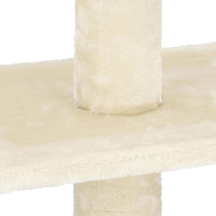 Котячий комплекс SPRINGOS з дряпалкою, лежаком та регульованою висотою 245-260 см, кремовий