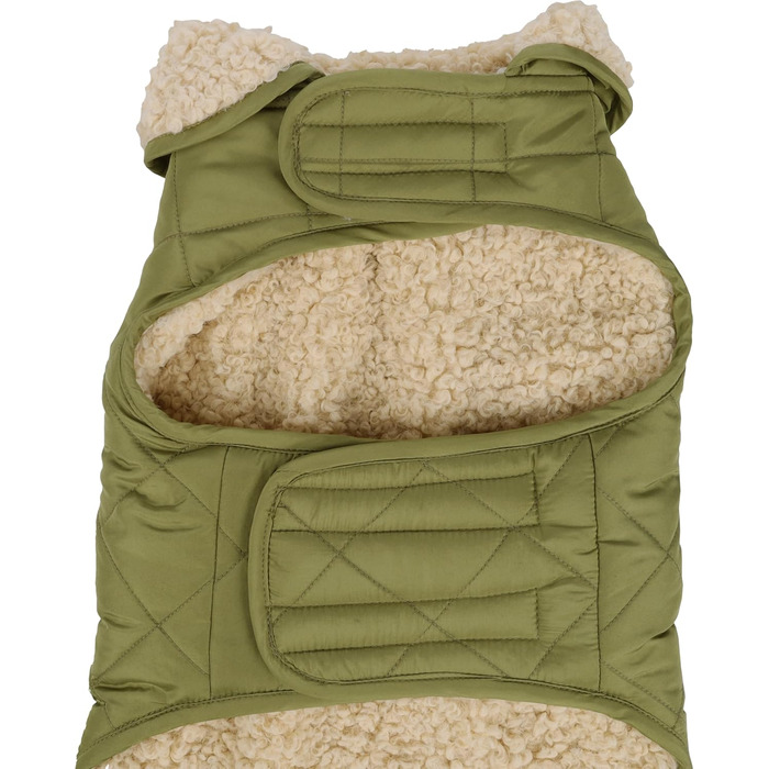 Зимовий теплий одяг для собак Flamingo Bonnie – зелений, розмір 40, преміум-якість, водонепроникний, з плюшевою підкладкою