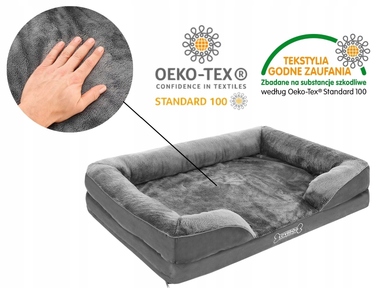 Ортопедичне ліжко для собак Lovedog, блакитне, 90 см x 60 см