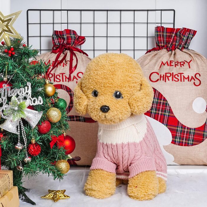 Пуловер для собак з коміром-горловиною, теплий зимовий одяг для собак та кошенят, теплий одяг для собак середнього розміру (Medium)