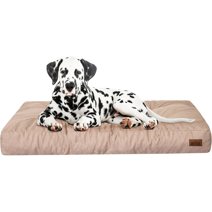 Ліжко для собак, прямоугольне, середнього розміру, 90 x 70 см, бежеве. Крісло-лежанка для собак, кошик, лежанка для тварин, собача будка, меблі для собак.