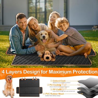 Авточехол на сидіння для собак та дітей Dokeno, 119x137 см: водовідштовхуючий, захист від подряпин, універсальний для авто, вантажівок, SUV