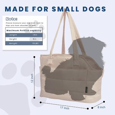 Легка переносна сумка для собак до 6,8 кг, степкова сумка-переноска для цуценят, з кріпленням для безпеки, дамська сумка для собак для подорожей/покупок (Коричнева)