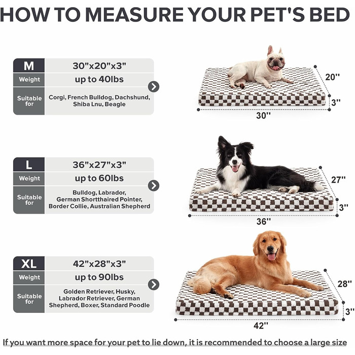 Крісло-ліжко для собак великих порід JOEJOY, ортопедичне, знімний, пральний чохол, плюшеве, сучасне, з піною Memory Foam, 106.7 x 71.1 см