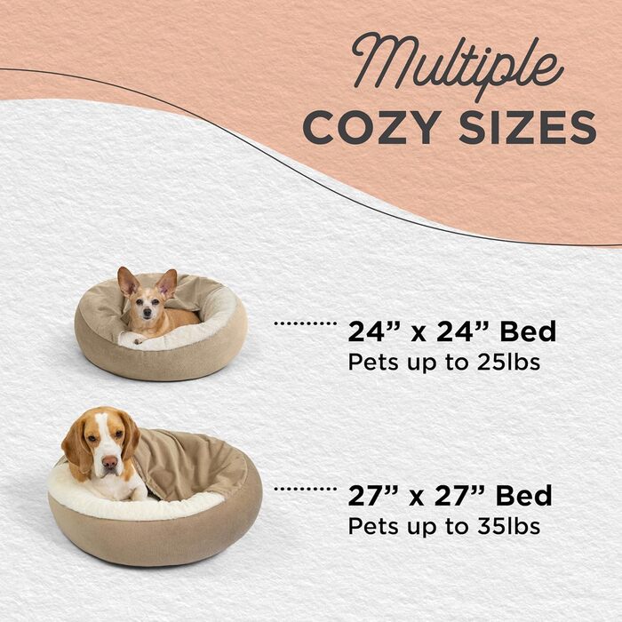 Ліжко для кота та собаки Cozy Cuddler Ilan від Sheri, з кріпленням ковдри, блакитне, 61 x 61 см